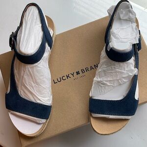 COPY - Lucky brand, indigo vintage oily suede sandals